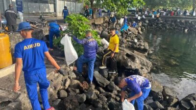 Perkuat Sinergisitas, Dit Polairud Polda Malut Bersama Instansi Maritim Gelar Kerja Bakti di PPN Ternate