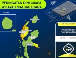 BMKG Ingatkan Potensi Cuaca Ekstrem di Maluku Utara Sepekan ke Depan