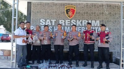 Razia Miras di Tobelo, Ratusan Liter Cap Tikus dan Ciu Disita Polisi