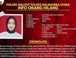 Ondeng Perempuan Asal Malifut Dilaporkan Hilang Sejak Minggu Siang