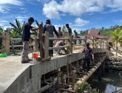 Wujud Kepedulian Polri, Kapolda Maluku Utara Biayai Bangun Jembatan Permanen di Desa Salube