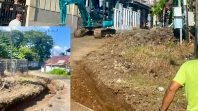 Tidak ada Perhatian Pemkot, Masyarakat Patungan Buat Drainase Sepanjang 40 Meter