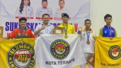 ‎Bripda Rafly Rebut Emas Taekwondo Porprov Malut, Tampil Dominan di Kelas Under 58 Kg