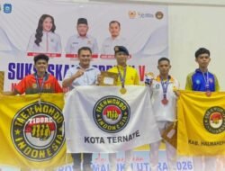 ‎Bripda Rafly Rebut Emas Taekwondo Porprov Malut, Tampil Dominan di Kelas Under 58 Kg