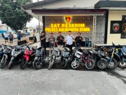 Polres Halmahera Utara Ringkus Seorang Penadah, 12 Motor dan 1 Mobil Diamankan