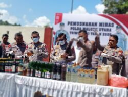 3.566 Liter Cap Tikus Dimusnahkan, Polda Malut Tegaskan Komitmen Berantas Miras‎